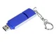 USB-флешка промо на 32 Гб с прямоугольной формы с выдвижным механизмом, синий - фото № 2