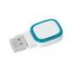 Флеш-карта с подсветкой логотипа, 16GB, белая с бирюзовым - фото № 1