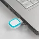 Флеш-карта с подсветкой логотипа, 16GB, белая с бирюзовым - фото № 2