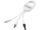 Кабель брелок 3 в 1: micro USB / Lightning / Type C, белый - фото № 5