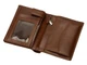 Портмоне, 8 отделений для кредитных карт, классическая форма, кармашек для мелочей, коричневый - фото № 2