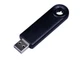 Флешка USB 2.0 на 32 Гб Промо, полуовальная форма, выдвижной механизм, черная - фото № 1