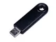 Флешка USB 3.0 на 32 Гб Промо, полуовальная форма, выдвижной механизм, черная - фото № 1