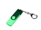 Флешка USB 3.0/micro USB/Type-С на 32 Гб 3-в-1 с поворотным механизмом, зеленая - фото № 1