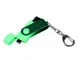 Флешка USB 3.0/micro USB/Type-С на 32 Гб 3-в-1 с поворотным механизмом, зеленая - фото № 4