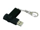 USB-флешка промо на 32 Гб с поворотным механизмом и однотонным металлическим клипом, черный - фото № 3