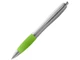 Ручка шариковая пластиковая Nash, серый металлик / лайм - фото № 1