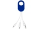 Кабель брелок 3 в 1: micro USB / Lightning / Type C, белый/ синий - фото № 2