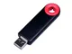Флешка USB 2.0 на 8 Гб Промо, выдвижной механизм, черная/ красная - фото № 1