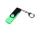 Флешка USB 2.0/micro USB/Type-C на 32 Гб c поворотным механизмом, зеленый/ металлик - фото № 1