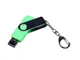 Флешка USB 2.0/micro USB/Type-C на 32 Гб c поворотным механизмом, зеленый/ металлик - фото № 2