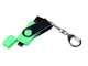 Флешка USB 2.0/micro USB/Type-C на 32 Гб c поворотным механизмом, зеленый/ металлик - фото № 4