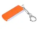 USB-флешка промо на 16 Гб с прямоугольной формы с выдвижным механизмом, оранжевый - фото № 1
