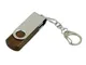USB-флешка промо на 64 Гб с поворотным механизмом, коричневый/ серый - фото № 1