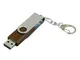 USB-флешка промо на 64 Гб с поворотным механизмом, коричневый/ серый - фото № 2