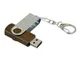 USB-флешка промо на 64 Гб с поворотным механизмом, коричневый/ серый - фото № 3
