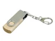 USB-флешка промо на 32 Гб с поворотным механизмом, серый, бежевый - фото № 1