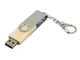 USB-флешка промо на 32 Гб с поворотным механизмом, серый, бежевый - фото № 2