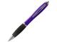 Ручка шариковая пластиковая Nash, черная / фиолетовая - фото № 1