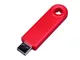 Флешка USB 2.0 на 16 Гб Промо, полуовальная форма, выдвижной механизм, красная - фото № 1