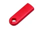 Флешка USB 2.0 на 32 Гб Промо, полуовальная форма, выдвижной механизм, алая - фото № 2
