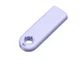 Флешка USB 2.0 на 32 Гб Промо, полуовальная форма, выдвижной механизм, белая - фото № 2