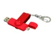 USB-флешка на 16 Гб с поворотным механизмом и разъемом Micro USB, красный - фото № 2