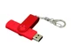 USB-флешка на 16 Гб с поворотным механизмом и разъемом Micro USB, красный - фото № 3
