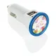 Автомобильное зарядное устройство с 2-мя разъемами USB, синий, белый - фото № 7
