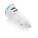 Автомобильное зарядное устройство с 2-мя разъемами USB, синий, белый - фото № 2