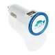 Автомобильное зарядное устройство с 2-мя разъемами USB, синий, белый - фото № 9