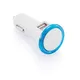 Автомобильное зарядное устройство с 2-мя разъемами USB, синий, белый - фото № 1