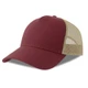 Бейсболка Atlantis Rapper Cotton-S, 5 клиньев, пластиковая застежка, бордовая / бежевая - фото № 1