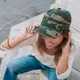 Бейсболка Atlantis Dad Hat 6 клиньев, потертая джинс - фото № 3