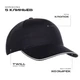 Бейсболка с кантом Stan, 5 клиньев, 330 гр/м2, черная - фото № 1
