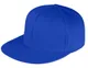Бейсболка с прямым козырьком Molti Snapback, ярко-синяя - фото № 1