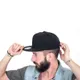 Бейсболка Atlantis Snap Back 6 клиньев, плоский козырек, черная - фото № 6