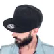 Бейсболка Atlantis Snap Back 6 клиньев, плоский козырек, черная - фото № 5