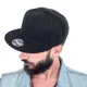 Бейсболка Atlantis Snap Back 6 клиньев, плоский козырек, черная - фото № 3
