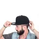 Бейсболка Atlantis Snap Back 6 клиньев, плоский козырек, черная - фото № 4