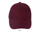 Бейсболка Sol's Long Beach, 260 гр/м2, бордовая - фото № 1