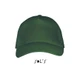 Бейсболка Sol's Long Beach, 260 гр/м2, темно-зеленая - фото № 1