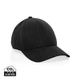 Бейсболка XD Collection Milo из переработанной смесовой ткани, 6 клиньев, 200 г/м², черная - фото № 5