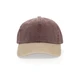 Бейсболка из двухцветной хлопковой саржи XD Xclusive Beau Aware™, 6 клиньев, 270 г/м², бежевая / темно-бордовая - фото № 3