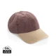 Бейсболка из двухцветной хлопковой саржи XD Xclusive Beau Aware™, 6 клиньев, 270 г/м², бежевая / темно-бордовая - фото № 8