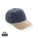 Бейсболка из двухцветной хлопковой саржи XD Xclusive Beau Aware™, 6 клиньев, 270 г/м², бежевая / темно-синяя - фото № 9