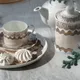 Блюдо Farforite «Русские сезоны» в подарочной коробке, белое / синее / золотое - фото № 6