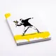 Блокнот линованный из каменной бумаги Pininfarina Banksy «Метатель цветов», А5, белый / желтый - фото № 1