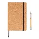 Блокнот на резинке XD Collection Cork A5 с шариковой ручкой-стилусом, 80 стр, коричневый / черный - фото № 7