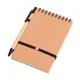 Блокнот на пружине с авторучкой Papyrus B6, крафт/ черный - фото № 4